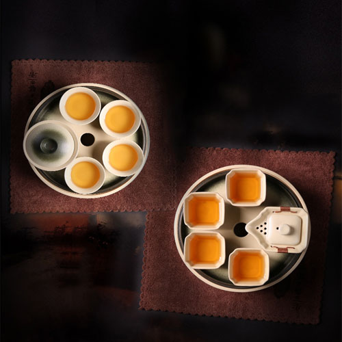 5Cgo 38458555263 功夫茶具 陶瓷茶壺 茶杯高檔茶具套裝古陶辦公茶具帶茶盤  CJS87100