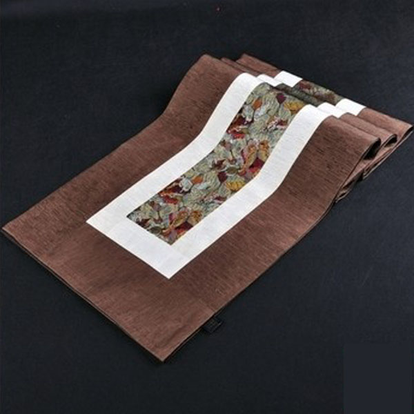 5Cgo 10756634274 中式簡約現代絲綢 絲綿 桌布桌旗床旗 全18色 古典清韻桌巾床尾巾平角無流蘇 居家桌面裝修茶機電視機柜 CHX89000