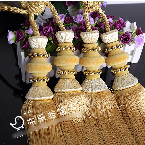 5Cgo 40441045290 福運雙球珠子窗簾掛球綁球綁帶綁繩 吊球流蘇 ZSJ24000