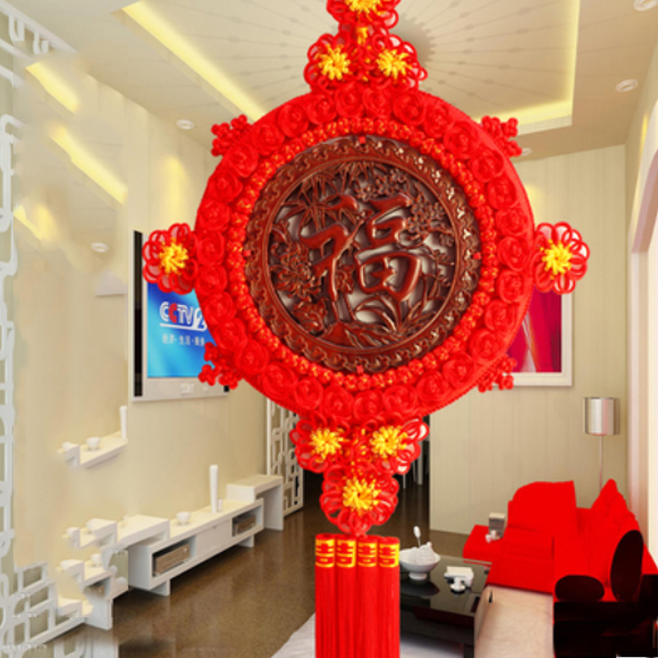 5Cgo 41163482361 富貴出品 中國結挂件 中國結挂件特色家居挂飾 高檔福字禮品 年節禮品 WXP80200
