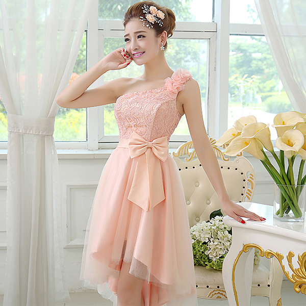 5Cgo  35627191623 新娘結婚禮服婚禮 敬酒服單肩甜美時尚婚禮服洋裝 伴娘禮服伴娘服 C款 GSX80100