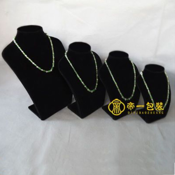 5Cgo 22067851782 高檔項鏈展示架吊墜挂件架人像脖子珠寶架飾品架首飾座黑絨毛大中小加大 WXP03000