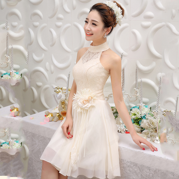 5Cgo 39161580727  新娘結婚禮服韓版女裝晚禮服收腰雪紡連衣裙宴會晚會伴娘禮服 伴娘服E款 GSX80100