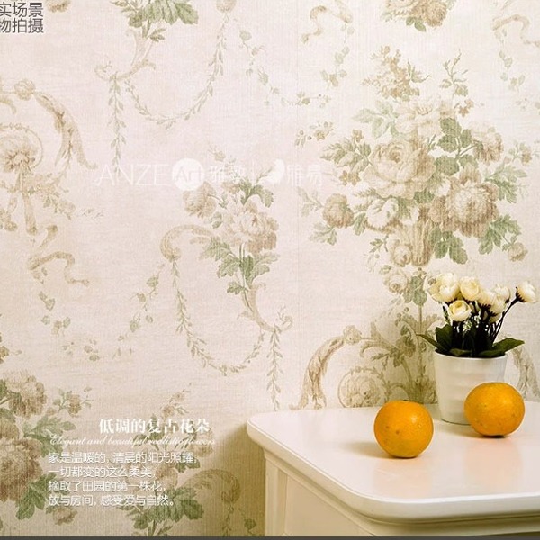 5Cgo 35667833789 牆紙超纖無紡布臥室客廳牆紙 美式鄉村復古懷舊印花壁紙  0.53*10米 AGL37000