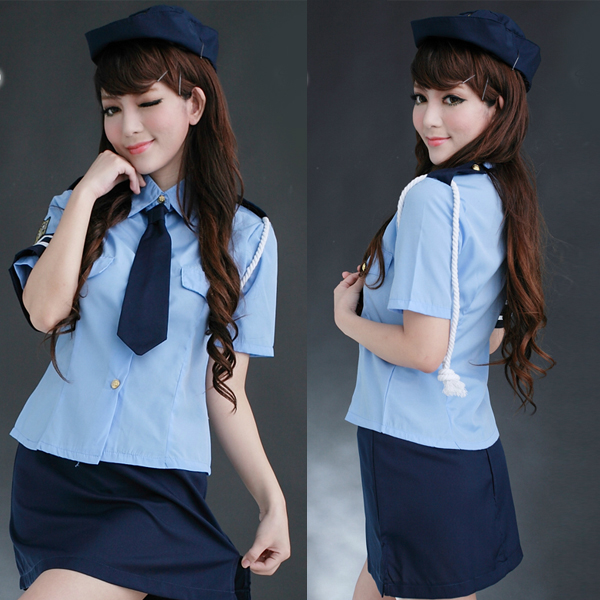 5Cgo  13022534799  角色扮演服 性感教官制服夜店制服誘惑短裙女警察空姐  角色扮演Cospaly   GSX57000