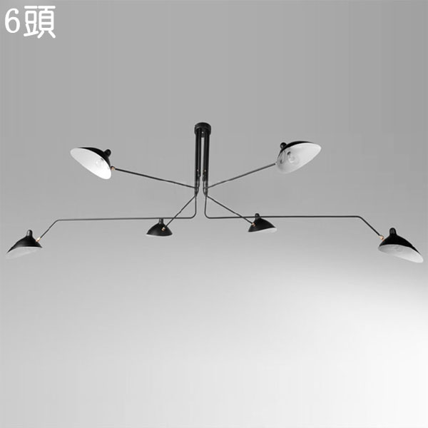 5Cgo 40413623028 約歐美式個性創意張牙舞爪吸頂燈酒店大堂現代臥室餐廳燈具-6頭 LKM34010
