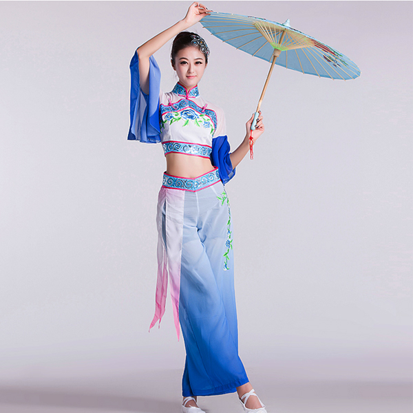 5Cgo  42778256109 古典舞蹈秧歌服民族舞台演出服舞扇子舞傘舞水墨 古典舞現代舞  GSX08100