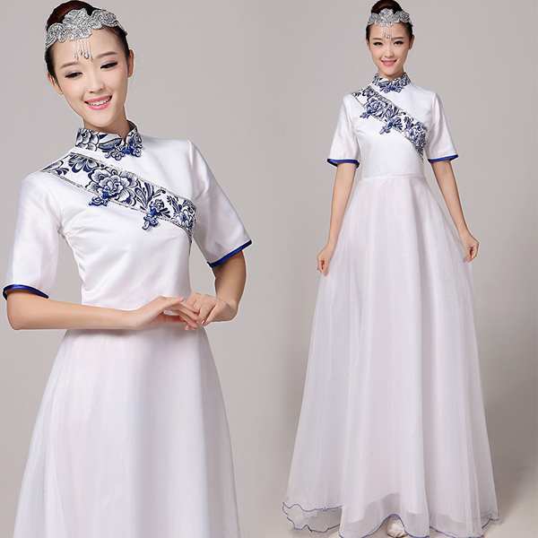 5Cgo   42437692370 古典舞蹈秧歌服民族舞台演出服扇子舞傘舞水墨 古典舞現代舞  GSX08100