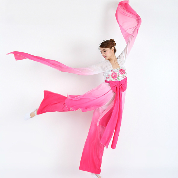 5Cgo 38571378784 古典舞蹈水袖民族舞七仙女表演服裝貴妃醉酒 扇子舞傘舞水墨 古典舞現代舞   GSX89000