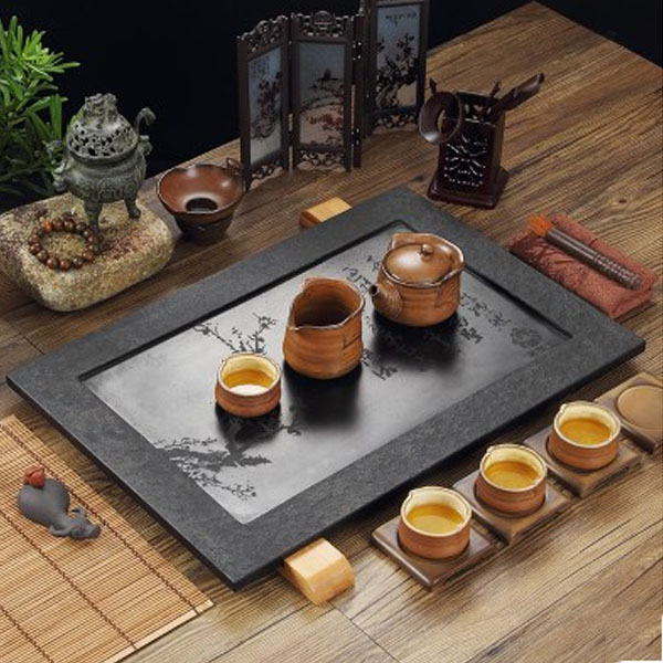 5Cgo 19415618105 烏金石茶盤石雕茶盤天然烏金石茶台茶海黑金石茶盤天然石盤 WXP05400