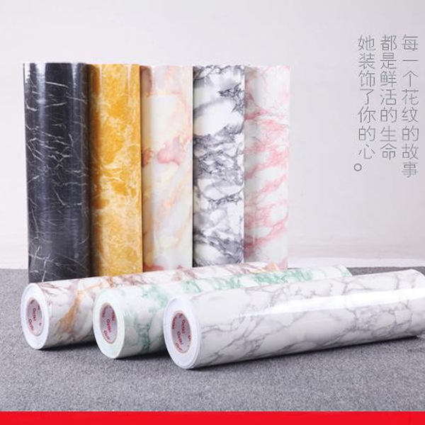 5Cgo 24581460606 大理石紋自粘牆紙波音軟片家具翻新貼紙自粘背景牆紙櫥櫃台面翻新抽屜櫥櫃防水壁貼墻貼玻璃貼61*500cm  CHX13000