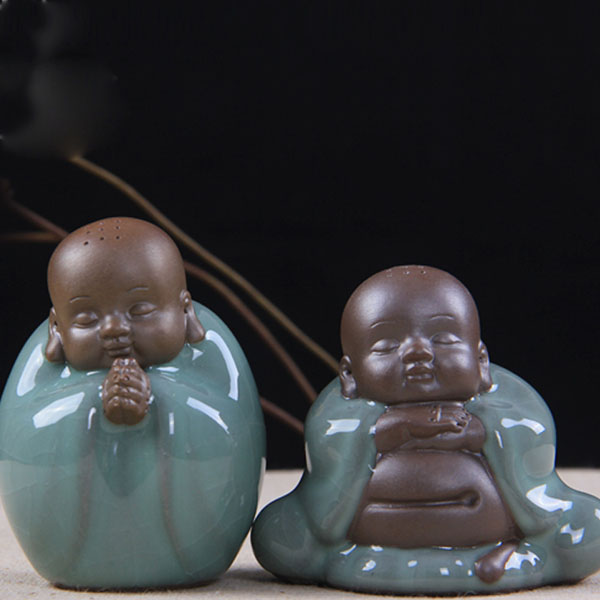 5Cgo 37498597184 精品汝窯哥窯茶寵功夫茶具配件個性擺件小沙彌套組悟禅小和尚  LAY54000