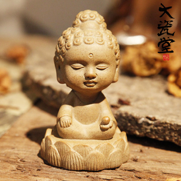 5Cgo  19708043709  小如來哥窯汝窯茶寵擺件精品茶玩宜興紫寵佛禮品套裝坐蓮  LAY83000