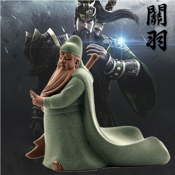 5Cgo 35367754511 關公茶寵宜興精品紫砂哥窯汝窯茶玩擺件變色開片陶瓷茶藝具配件三國英雄  LAY85000