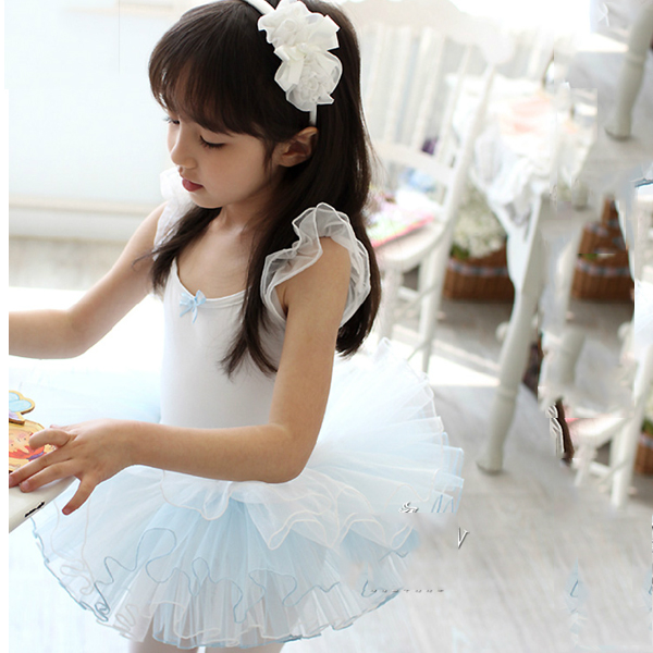 5Cgo  19271146152 少兒演出服兒童舞蹈服裝芭蕾舞裙女童春夏全棉考級練功服開扣 短袖款  GSX76000