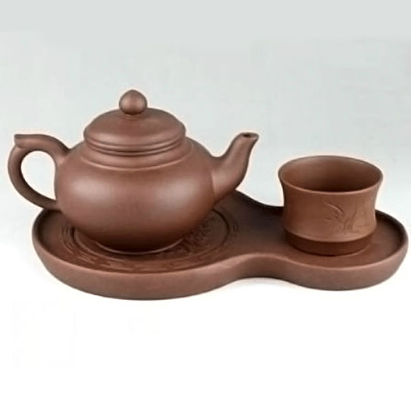 5Cgo 41908149522 茶臺純手工茶盤品茗圖葫蘆盤茶盤原礦紫砂功夫茶具紅泥紫泥茶道配件 13cm  LAY61200