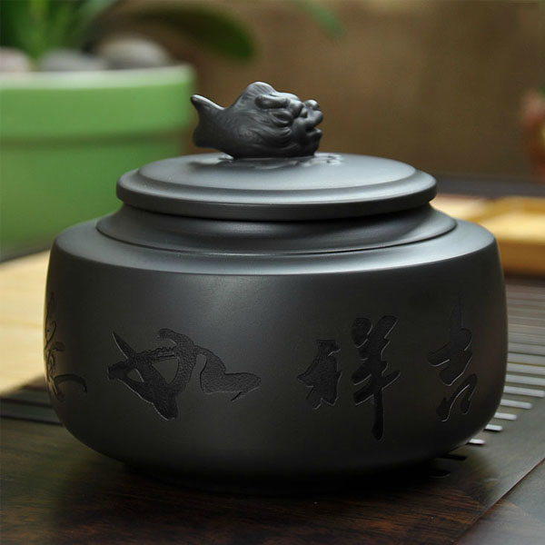 5Cgo  40157396035 紫砂茶葉罐普洱密封茶葉茶具配件原礦紫砂手工醒茶罐茶缸茶桶家用  LAY82100