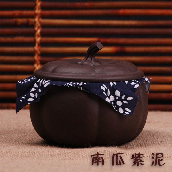 5Cgo 39882212351 紫砂茶葉罐大號醒茶普洱南瓜罐陶瓷茶具通用茶葉罐密封罐茶缸功夫茶具配件   LAY57000