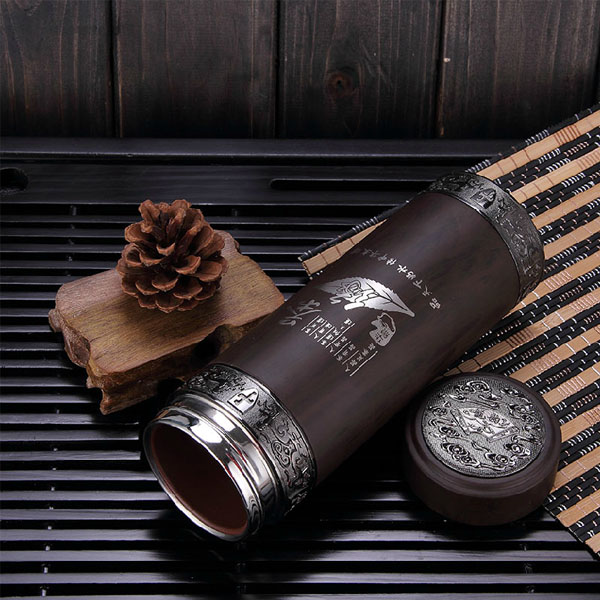 5Cgo  18795254743 紫砂內膽保溫杯高檔茶杯男女士泡茶杯子辦公杯養生杯旅行杯  LAY56100