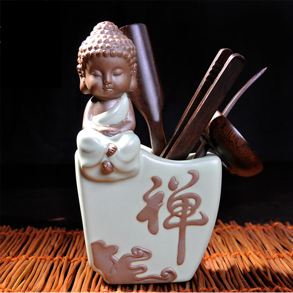 5Cgo 44697745930 功夫茶具茶道六君子汝窯陶瓷黑檀木雞翅木配件茶針茶匙茶葉勺竹制  LAY86000