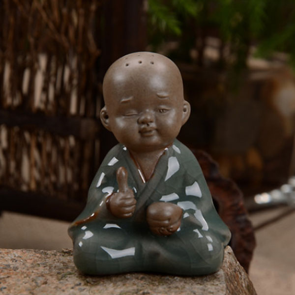 5Cgo  36737710130 禅茶一味宜興精品紫砂哥汝窯茶寵茶玩擺件功夫茶具茶盤配件手工茶趣茶道  LAY23000