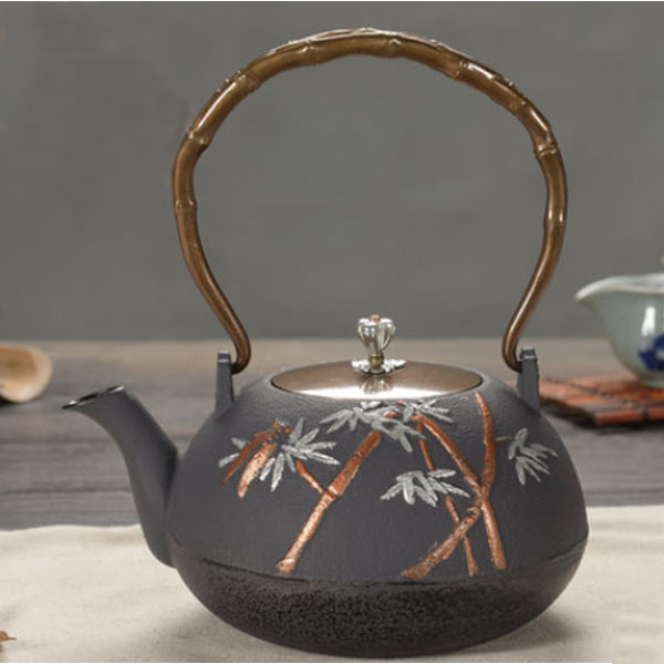 5Cgo  45874420906 鑄鐵茶壺無塗層養生煮茶壺日本老鐵壺品竹彈絲燒茶燒水煮茶加熱壺  LAY89200
