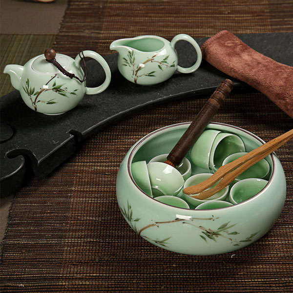 5Cgo 41096784904 龍泉青瓷大號陶瓷茶洗杯洗筆洗茶具配件洗茶碗瓷器養魚缸插花缸  LAY88000