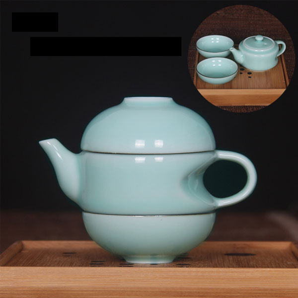 5Cgo 38333254407 功夫茶具陶瓷快客杯一壺二杯套裝辦公室茶杯子紫砂壺功夫荼具泡茶杯沖茶壺  LAY88000