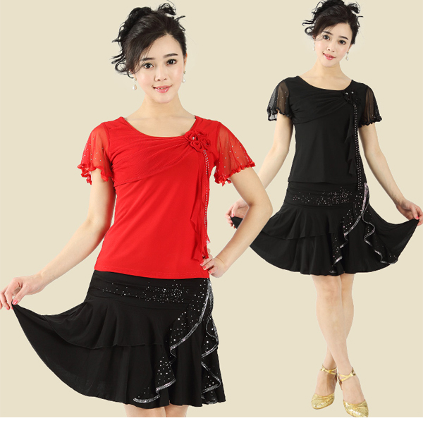5Cgo 38625653331  廣場舞服裝老年廣場舞服裝套裝 短裙 跳舞衣舞裙  廣場舞衣  GSX83100