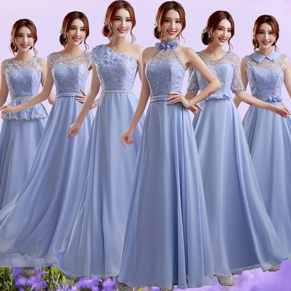 5Cgo 41425043307 新娘結婚禮服婚禮敬酒服 紫羅蘭伴娘服長款新娘晚裝晚宴宴會舞台演出禮服   GSX84100