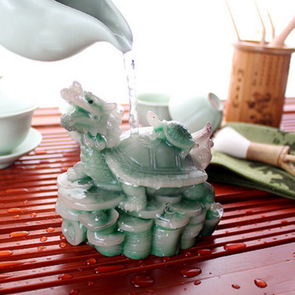 5Cgo  21281611578 精品招財龍龜樹脂茶玩變色茶寵擺件功夫茶具配件茶道茶趣創意茶藝  LAY85000