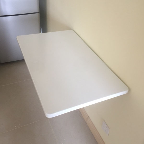 5Cgo 525785700121 折疊桌烤漆餐桌連壁掛桌掛牆桌筆電腦桌書桌靠牆小幾小居室榻榻米房組裝兒童房書房廚房收納置物臺60*40cm CHX80100_F