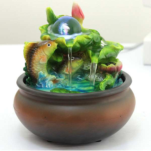 5Cgo 44377787289 水晶球小型流水噴泉創意家居客廳工藝裝飾送禮品辦公室桌面小擺件擺設計住宅樣板房前台多款選擇 CHX94000_A