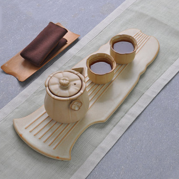 5Cgo  524133764326 粗陶茶具整套功夫茶具套裝茶壺茶杯陶瓷手工日式茶具幹泡盤 4件   LAY86000