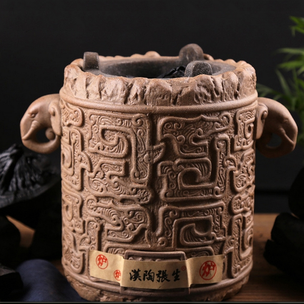5Cgo  520419758375 老坑礦萬象風爐炭爐煮茶溫茶爐橄榄炭木炭柴燒爐小泥爐碳炭爐   LAY82400