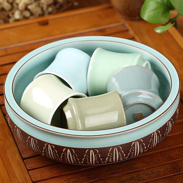 5Cgo 45731567788 手工大號龍泉青瓷茶洗陶瓷大杯洗哥窯筆洗功夫茶具茶道配件水洗 LAY89100