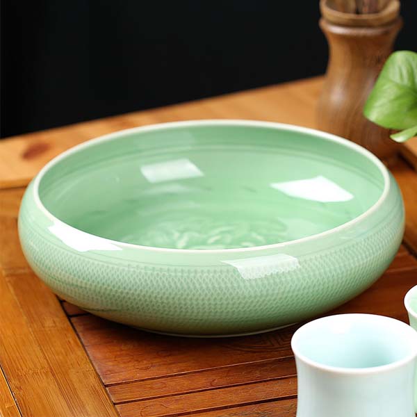 5Cgo  45831221646 手工大號龍泉青瓷茶洗陶瓷大杯洗哥窯筆洗功夫茶具茶道配件水洗 LAY80200