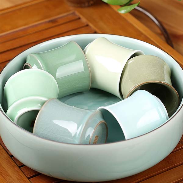 5Cgo  45851820061 手工大號龍泉青瓷茶洗陶瓷大杯洗哥窯筆洗功夫茶具茶道配件水洗 LAY83200