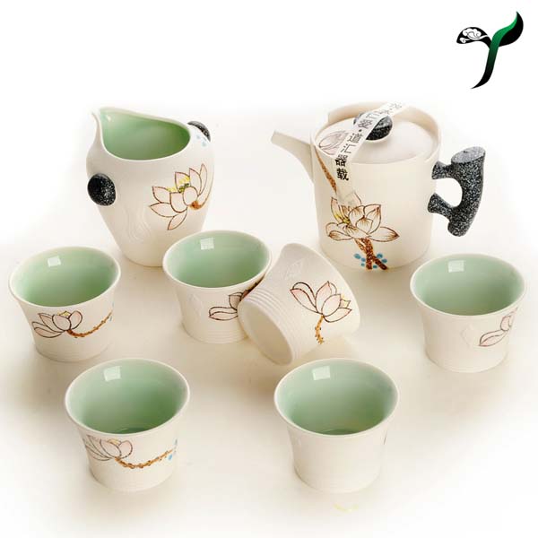 5Cgo 21017063664  德化縣手繪陶瓷功夫茶具茶杯子整套茶具套裝茶具禮品泡茶器具雪花釉茶具 LAY62200