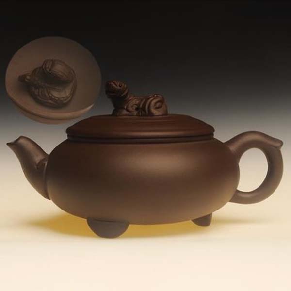 5Cgo   44223410403 宜興紫砂壺手工精品400cc臥虎藏龍壺紫沙壺大茶壺送禮收藏品功夫茶具  LAY07100