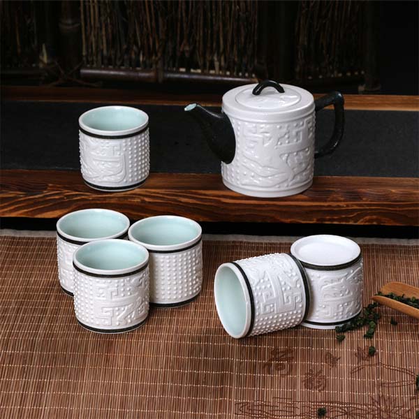 5Cgo  524758637839 陶瓷雪花釉古龍茶具陶瓷功夫茶具套裝手工手繪茶具茶杯喝茶器具    LAY86000