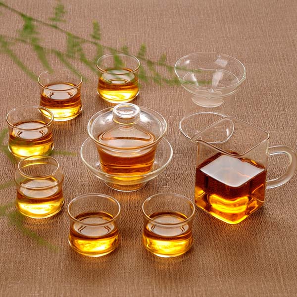 5Cgo 41708213445 左茗右器紅茶普洱功夫茶具玻璃整套裝家用透明加厚蓋碗泡茶器茶杯品茗杯蓋碗茶爐公道杯HZS88000