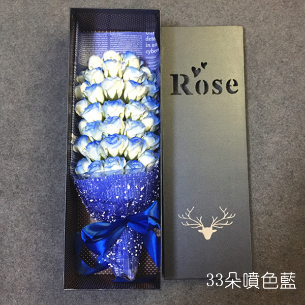 5Cgo 521660291668  情人節玫瑰花束送女友老婆創意香皂花大花頭生日禮物表白33朵+禮盒 LYP06000