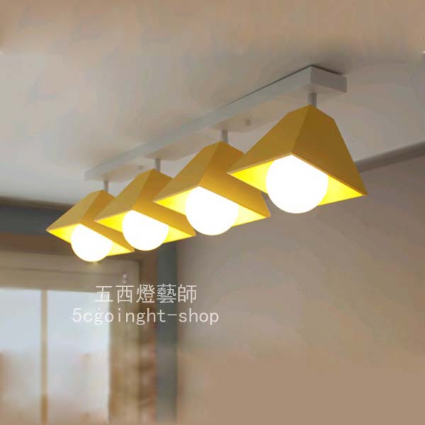  5Cgo 40368486778 現代簡約餐廳吧臺玄關燈陽臺走道LED吸頂燈壁燈彩色燈具--四頭 LYP91300