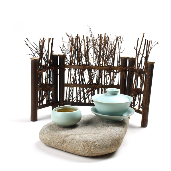5Cgo 17804129909 功夫茶具紫竹籬笆茶道零配竹制品茶盤裝飾茶器茶寵花瓶 HZS67000