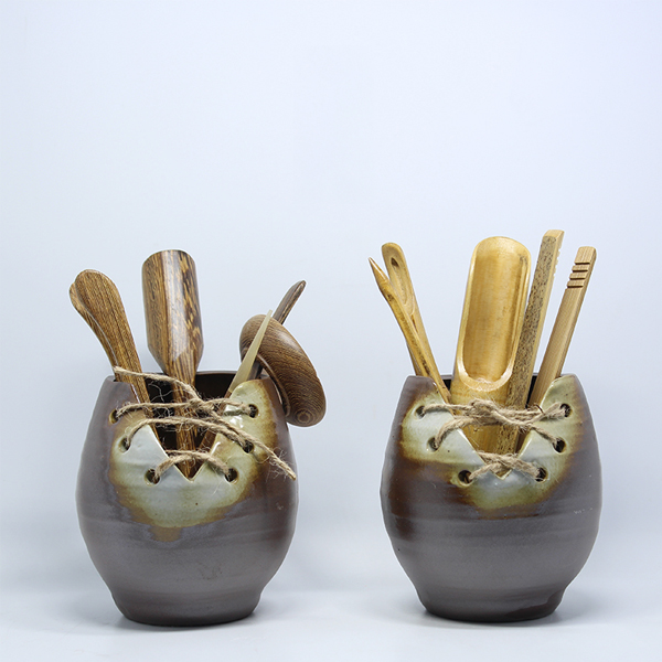 5Cgo 531509044487 功夫茶具配件雞翅竹制實木茶鏟茶針茶勺茶撥陶瓷粗陶茶道六君子  HZS74000