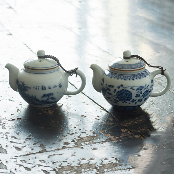 5Cgo 528991304298 景德鎮手繪仿古青花陶瓷茶壺側把壺單壺功夫茶具用品 HZS06000