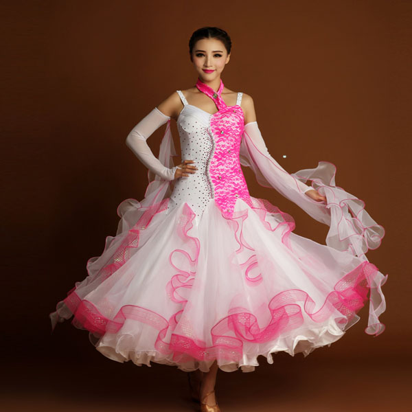 5Cgo 536814386599  摩登舞衣 彩虹的偏執 摩登舞裙演出服國標舞服交誼舞裙大擺裙    GSX88500
