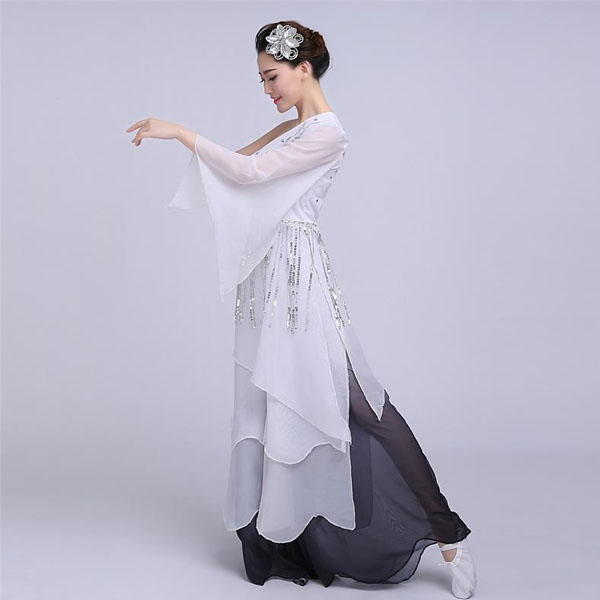 5Cgo 536251838894 拉丁舞裙流蘇連衣裙演出服成人女性感斜肩拉丁舞服裝表演服 GSX87000