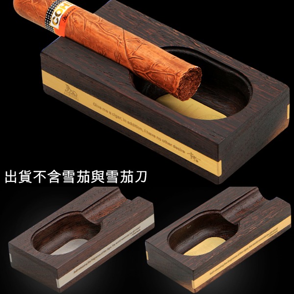 5Cgo 524438208441 黑檀印茄木頭實木釱金屬煙槽蜂巢棋盤雪茄煙灰缸香煙熄滅家庭商務會議不含雪茄刀保濕液 AGL08100